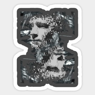 Two Sided Tech Face Card Sticker